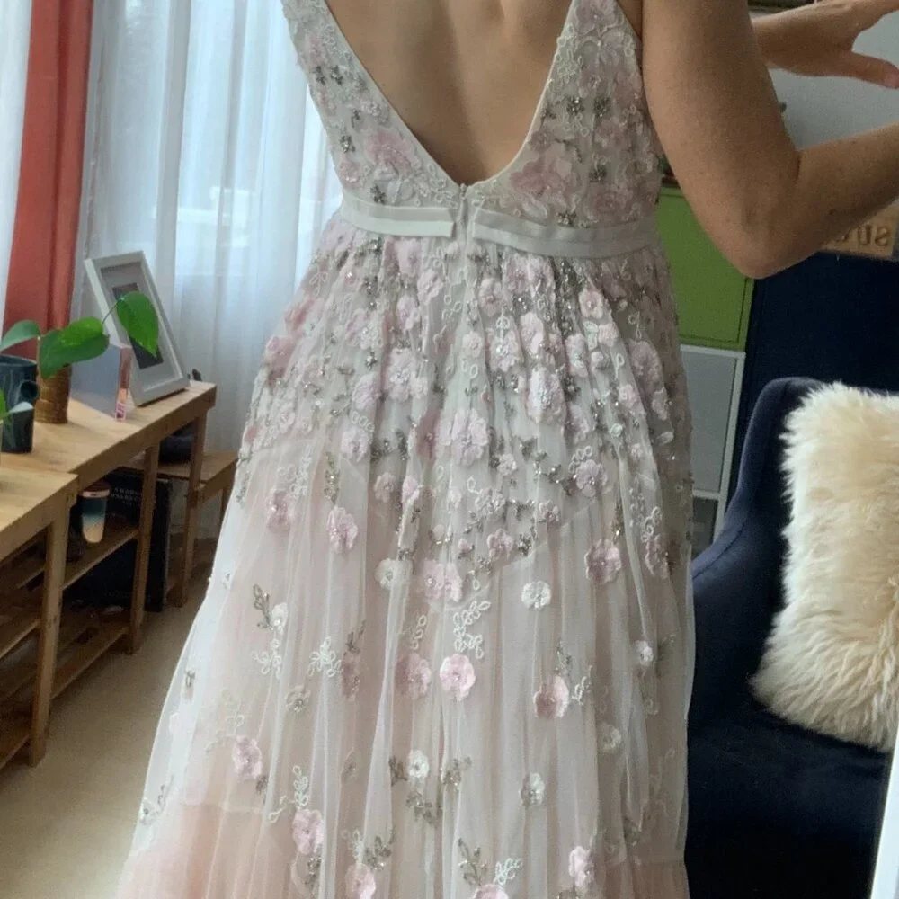 Needle & Thread trailing tiered gown - Picture 3 of 5